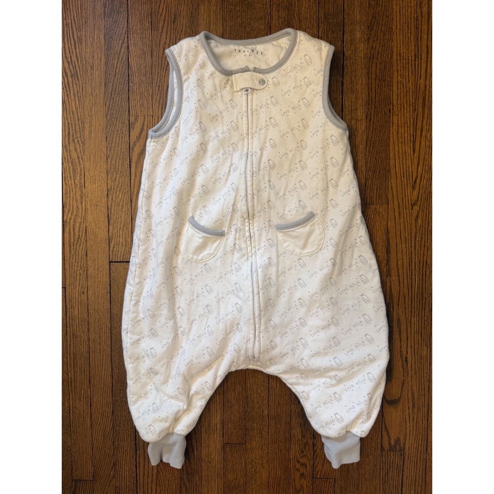 Tealbee Dreamsuit 2T-3T Love Milk Quilted Wearable Blanket Soft